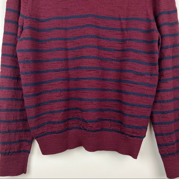 Gap Mens Sweater Wool Size XL/M *see listing*For Size V Neck Red Blue Stripe - Picture 10 of 16